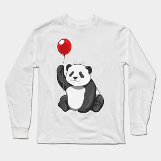 Panda Balloon Long Sleeve T-Shirt